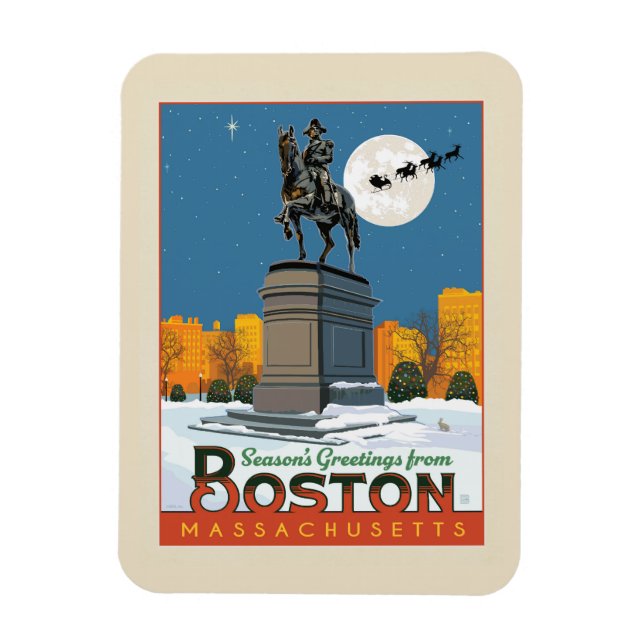 Die Grüße der Saison von Boston Common! Magnet (Vertikal)