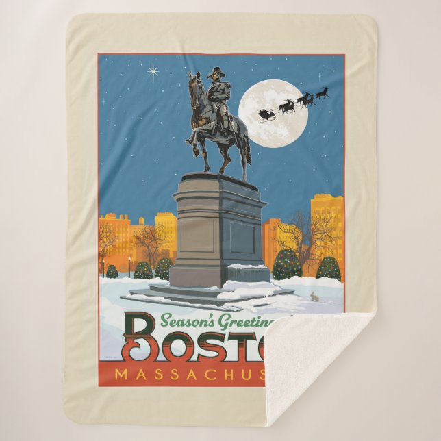 Die Grüße der Saison von Boston Common! Sherpadecke (Vorderseite)
