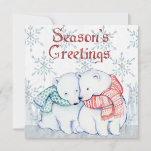 Die Grüße Polar Bärenkarte der Saison. Karte