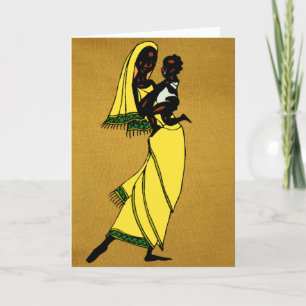 Die Grußkarte der Frauen in Afrika Karte