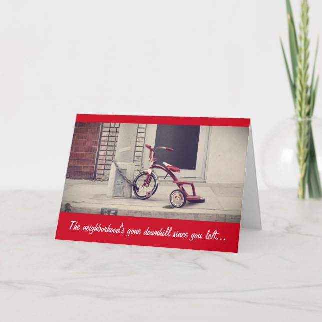 Die Grußkarte des Viertels ist hinunter gegangen Karte (Vorderseite)