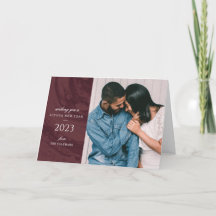 Die Grußkarte für das verworrene neue Foto - Rot