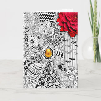 Die Grußkarte Goldenes Ei zu Ostern Feiertagskarte