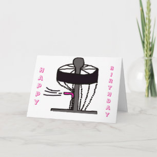 Die Grußkarte "Happy Birthday Disk Golf" Karte