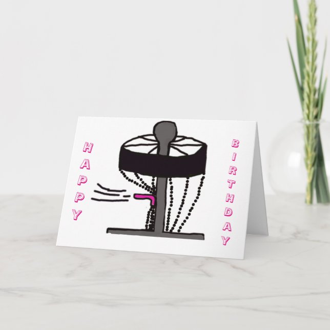 Die Grußkarte "Happy Birthday Disk Golf" Karte (Vorderseite)