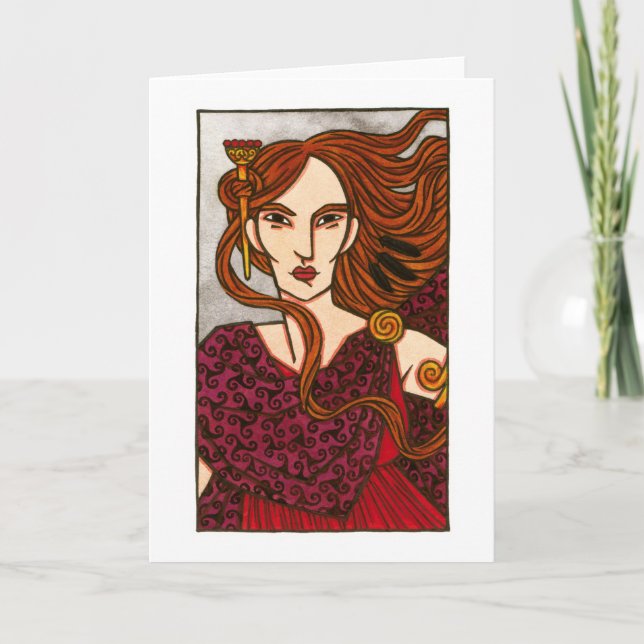 Die Grußkarte von Mórígan Karte (Vorderseite)