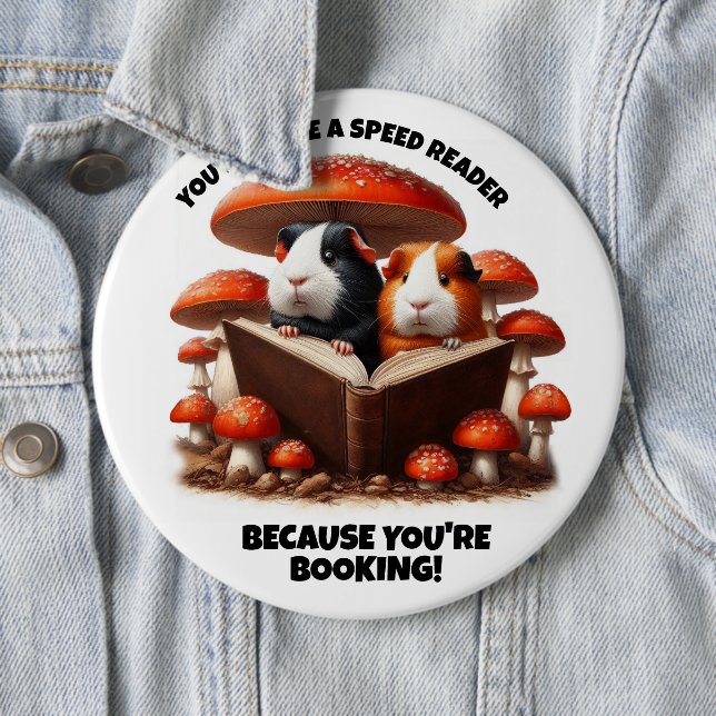 Die Guinea der Hasen unter den roten Pilzen Button (Beispiel)