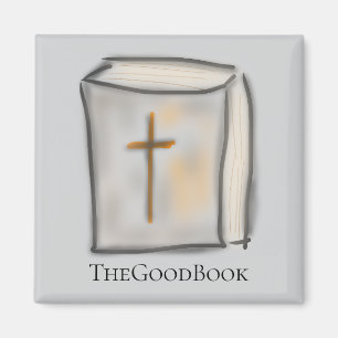 Die gute christliche Bibel mit Kreuz  Magnet