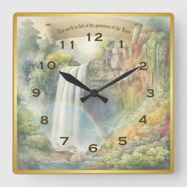 Die Güte der Lord Square Wall Clock Quadratische Wanduhr (Vorderseite)