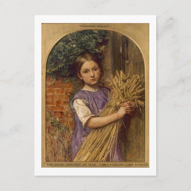 'Die gute Ernte von 1854', 1854 Postkarte (Vorderseite)