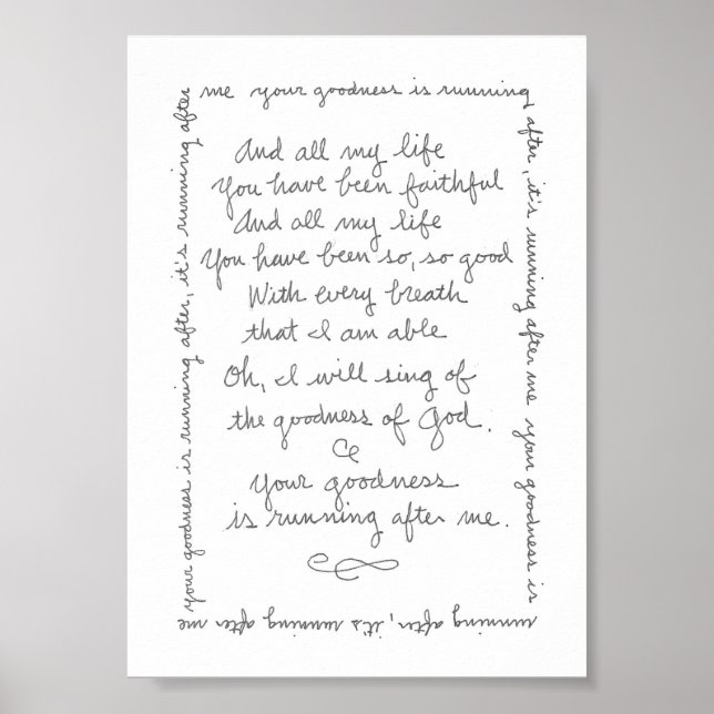 Die Güte Gottes drucken Poster (Vorne)