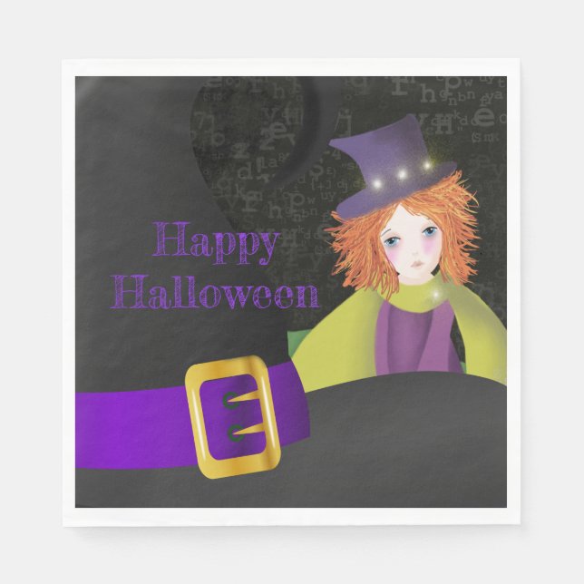 Die Gute Hexe und ihr Hut Serviette (Vorderseite)