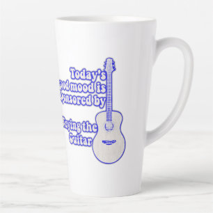 Die gute Laune heute wird von der Gitarre gesponse Milchtasse