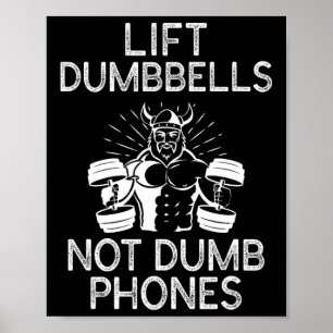 Die Gym-Regeln heben Dumbells auf, nicht dummen Te Poster