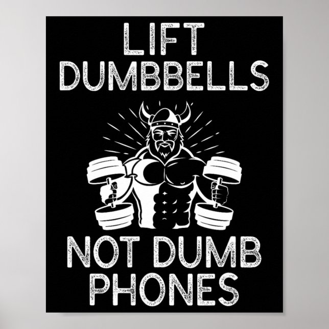 Die Gym-Regeln heben Dumbells auf, nicht dummen Te Poster (Vorne)