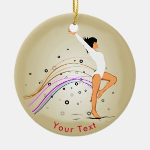 Die Gymnastik SPORT Frauen Keramik Ornament