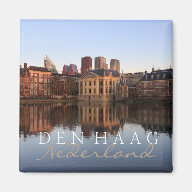 Die Haager Skyline im niederländischen Textmagnete Magnet (Vorne)
