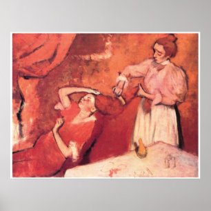 Die Haare zu besiegen, c. 1892-95, Edgar Degas Poster