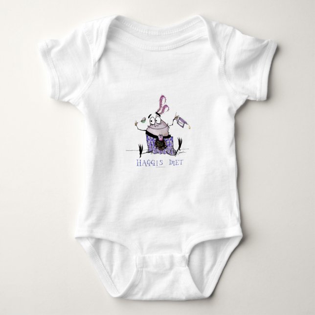 die haggis Diät Baby Strampler (Vorderseite)