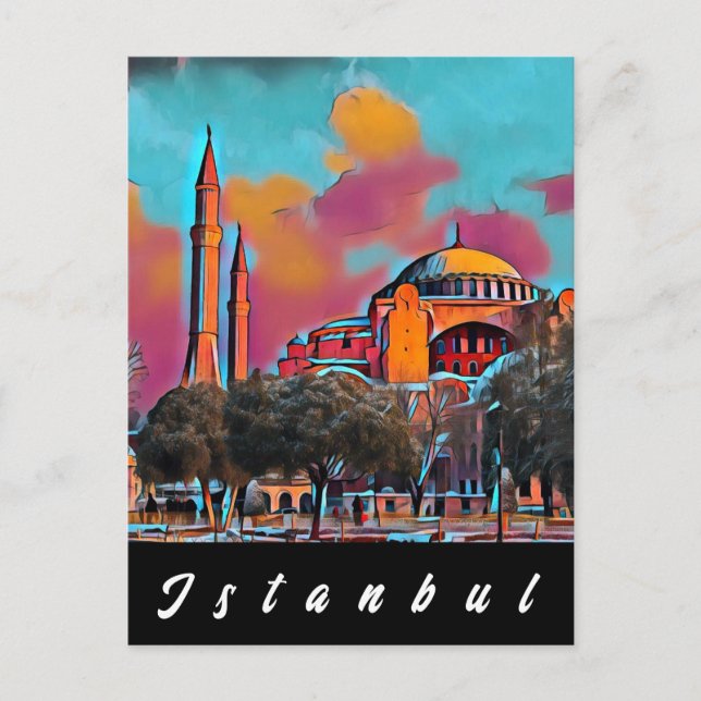Die Hagia Sophia Istanbul Postkarte (Vorderseite)