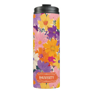 Die haiverty Crowods Modern Floral Thermosbecher