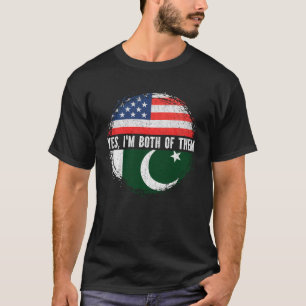 Die halbe amerikanische Flagge Pakistans in den US T-Shirt