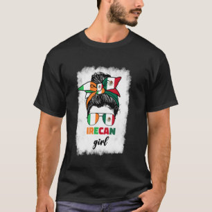 Die halbe Flagge Mexikos und Irlands in Mexiko und T-Shirt