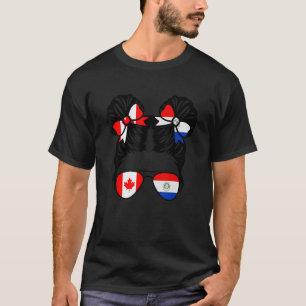 Die halbe kanadische Hälfte der Paraguayer Mädchen T-Shirt