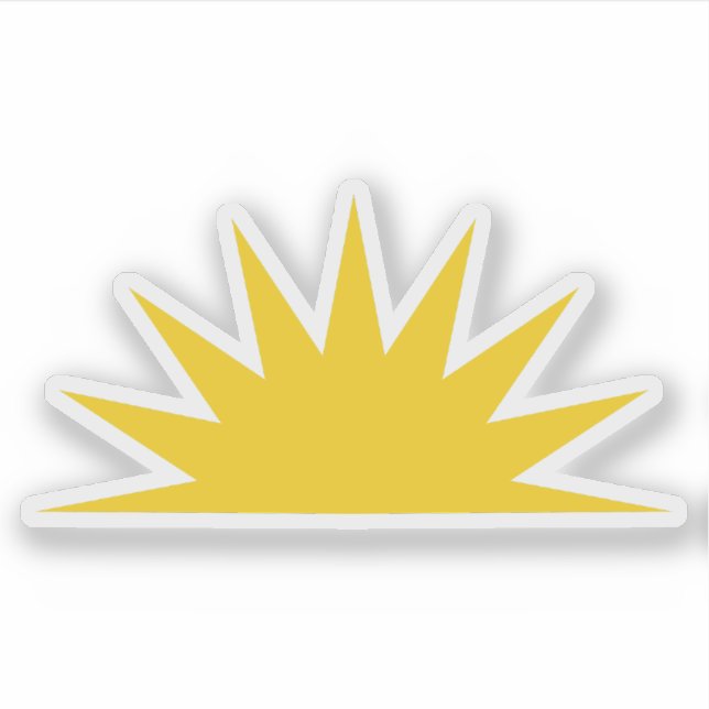 Die halbe Sonne auf der Flagge von Antigua und Bar Aufkleber (Vorderseite)