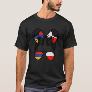 Die Hälfte des armenischen, halb polnischen Mädche T-Shirt