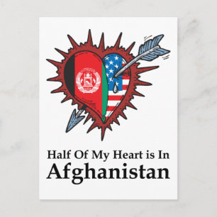 Die Hälfte meines Herzens ist in Afghanistan Postkarte