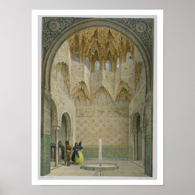 Die Halle der Abencerrages, die Alhambra, Granad Poster (Vorne)