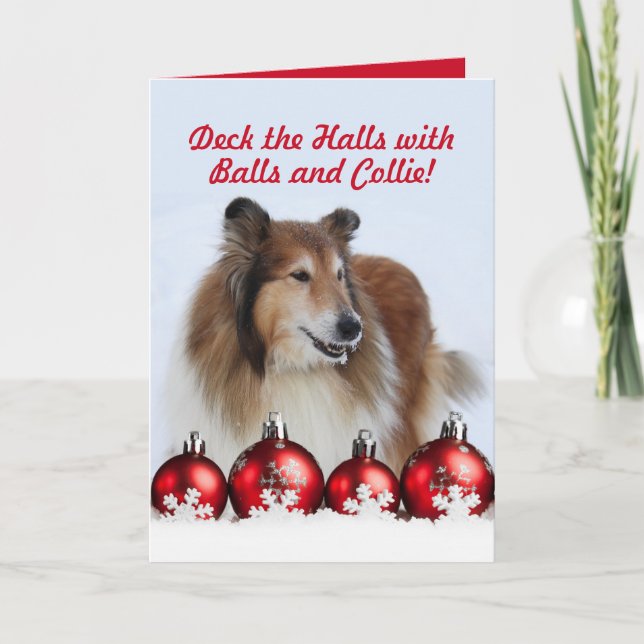 Die Hallen mit Balls und Collie Weihnachten (Vorderseite)