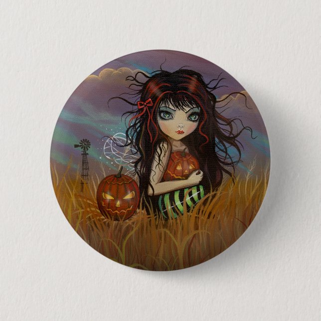 Die Halloween-Fee-Anstecknadel Button (Vorderseite)