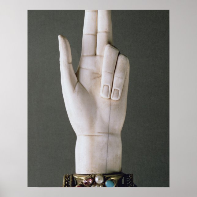 Die Hand der Gerechtigkeit, vom Schatz des hl. Den Poster (Vorne)