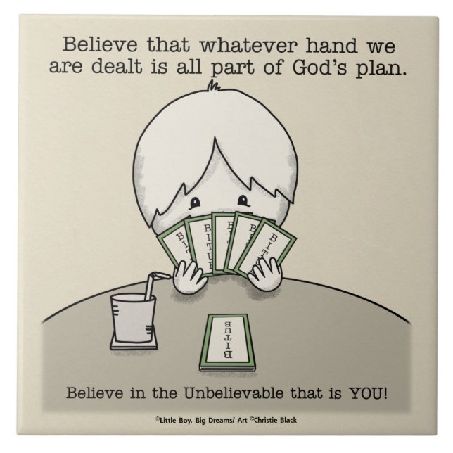 Die Hand, die wir haben Fliese (Vorderseite)