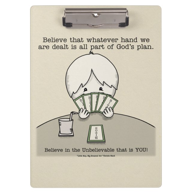 Die Hand, die wir haben Klemmbrett (Vorderseite)