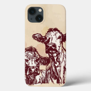 Die Hand mit zwei Kühen zeichnen die Skizze u. Case-Mate iPhone Hülle
