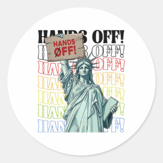 Die Hände weg Vintag, wir, die Leute Amerikaner fl Runder Aufkleber