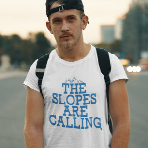 Die Hänge rufen Ski-Gag-Neuheit Tri-Blend Shirt