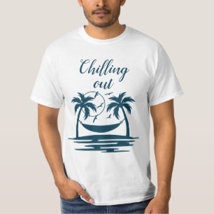 Die Hängematte im Palmen des Strandes abkühlen T-Shirt