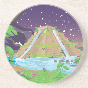 Die Hanggärten von Babylon Sandstein Untersetzer