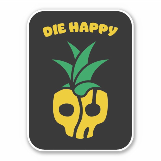 Die Happy Aufkleber (Vorderseite)