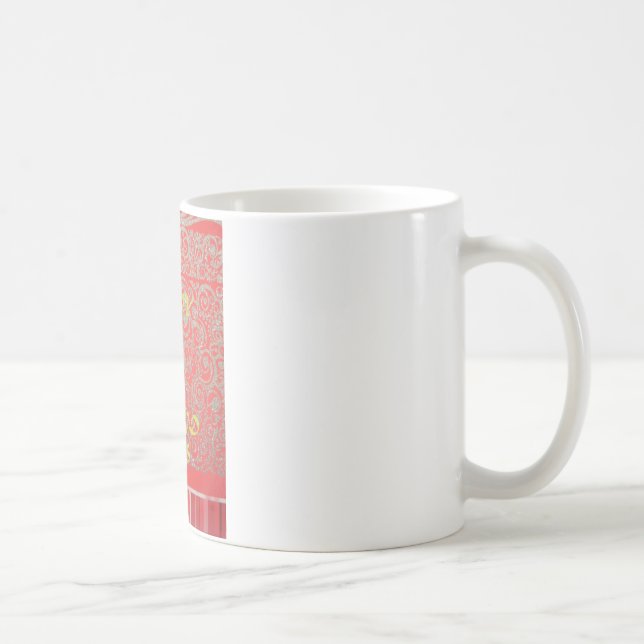 Die Happy Holidays Heart Red and Gold Collection Kaffeetasse (Rechts)