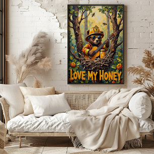Die Harmonie der Natur: Bärenmarmelade Poster