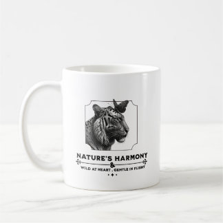 Die Harmonie der Natur, der Tiger und der Schmette Kaffeetasse