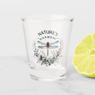 Die Harmonie der Natur - Künstlerische Libelle Schnapsglas