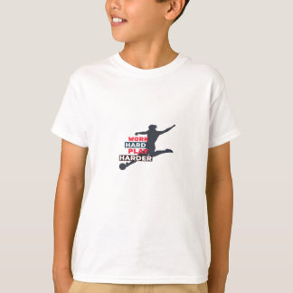 Die harte Arbeit der Fußballspielerklasse T-Shirt