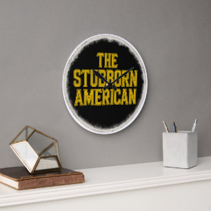 Die Hartnäckige Amerikanische Fette Emblem-Uhr Große Wanduhr