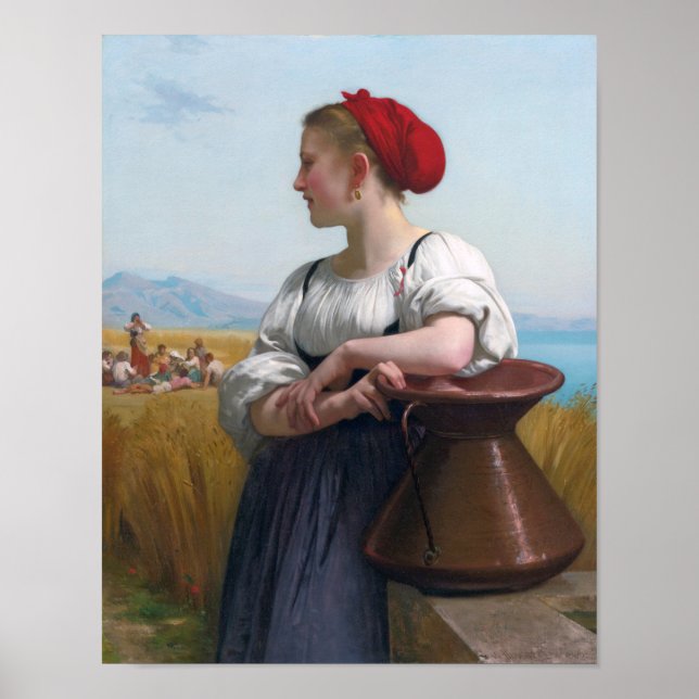 Die Harvester, Bouguereau Poster (Vorne)